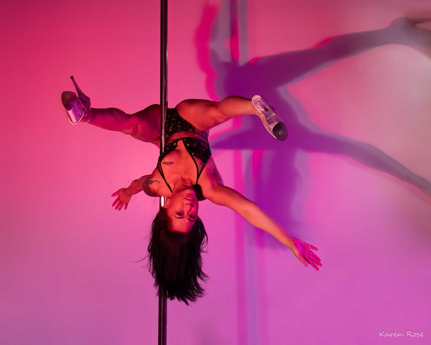 Pole art performance photography