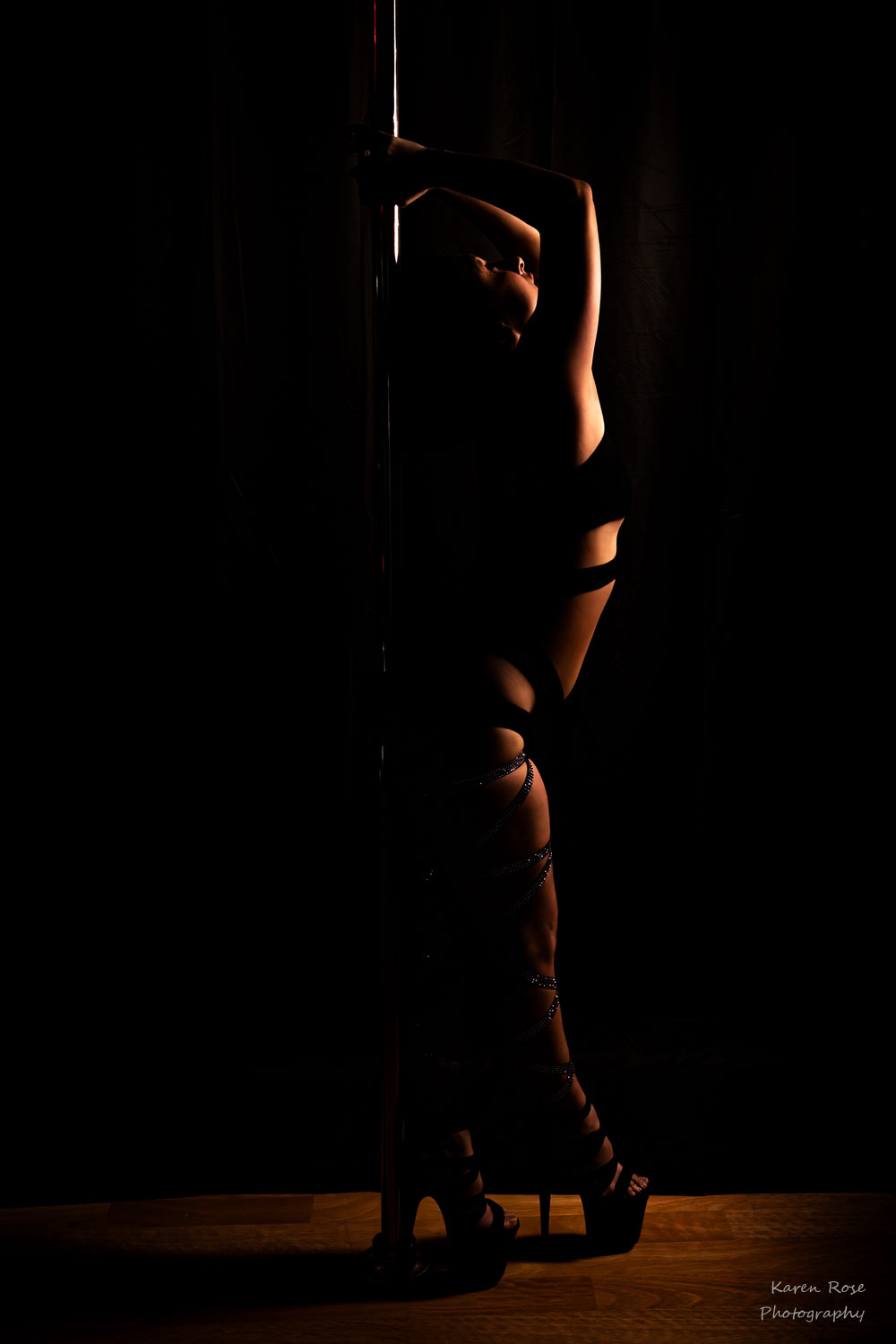 Cinematic pole silhouette
